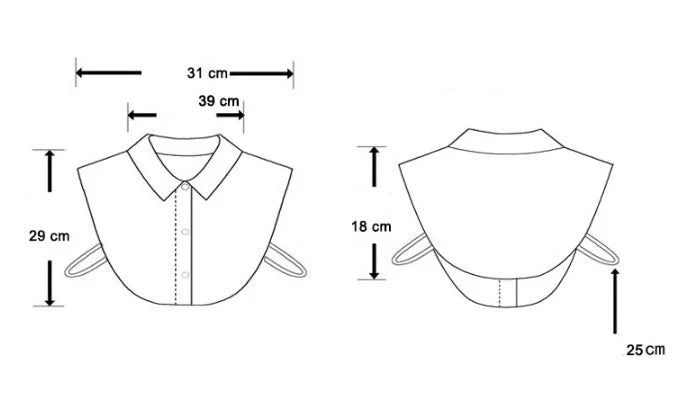 Chiffon Rhinestone Fake Collar Shirt Women's Shawl