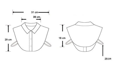 Chiffon Rhinestone Fake Collar Shirt Women's Shawl