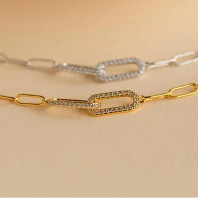Copper Inlaid Zircon Infinite Symbol Bracelet For Women