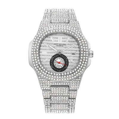 Watch Fashion And Fully-jewelled Calendar Quartz