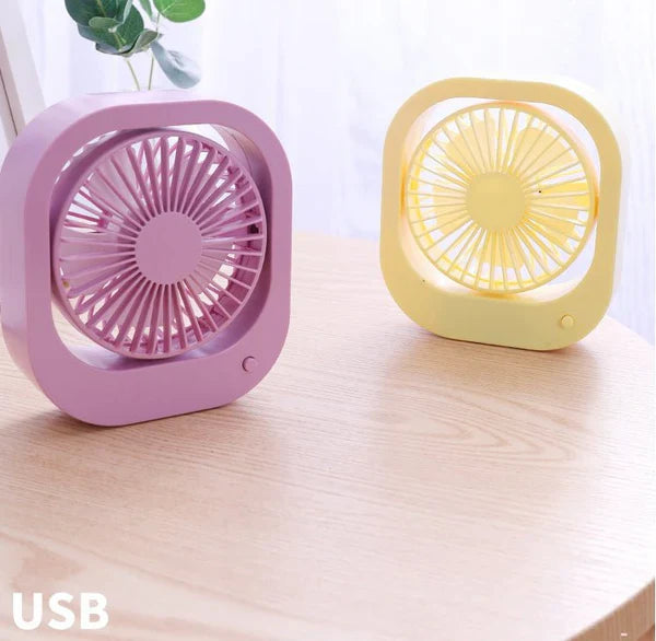 USB Desk Fan Portable Desktop Table Fan With 2 Speed 180 Rotation Adjustable Strong Wind Quiet Mini Fan For Office Household